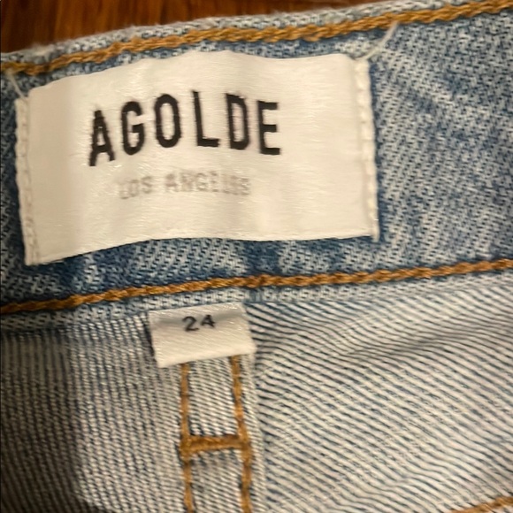 Agolde Sky Blue Denim Jeans - Picture 2 of 6
